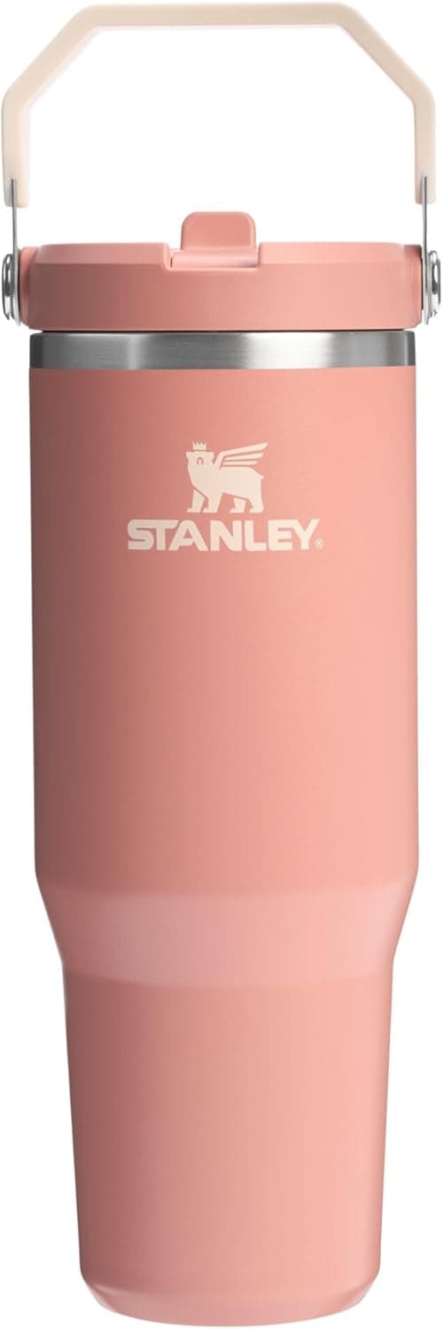 Stanley IceFlow 2.0 Vaso con Pajilla Abatible con Asa 30 oz | Tapa Giratoria y Pajilla Abatible | Botella de Agua Resistente a Fugas | Acero Inoxidable Aislado | Sin BPA | Sienna Exclusivo