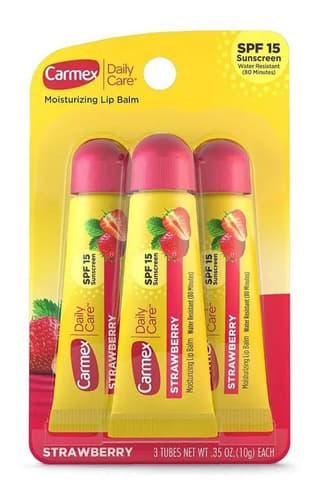 Carmex Daily Care Bálsamo Labial Fresa Pack x3